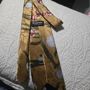 Gold Floral Men's Tie